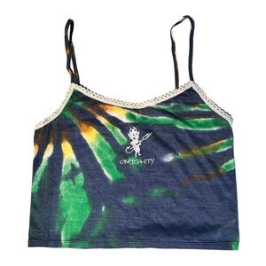 OMIGHTY Devil Tie Dye Tank top! cutest embroidered devil and “omighty” details.